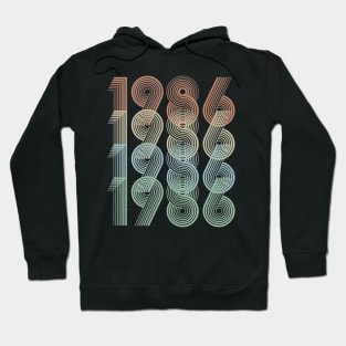 Vintage 1986 34th Birthday Gift Men Women Hoodie